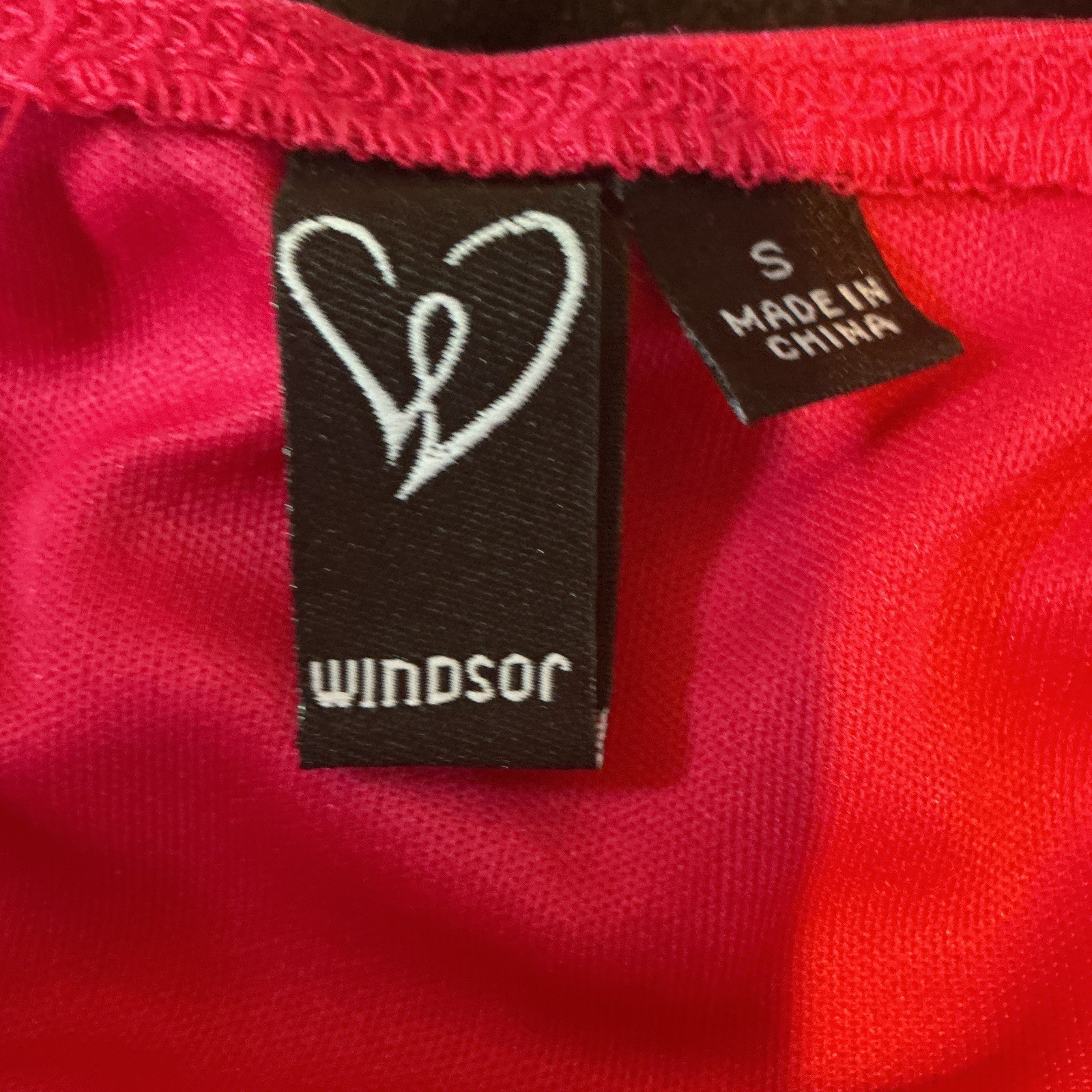 Windsor Pink Rhinestone Strappy V-Neck Bodycon Mini Dress Sleeveless S