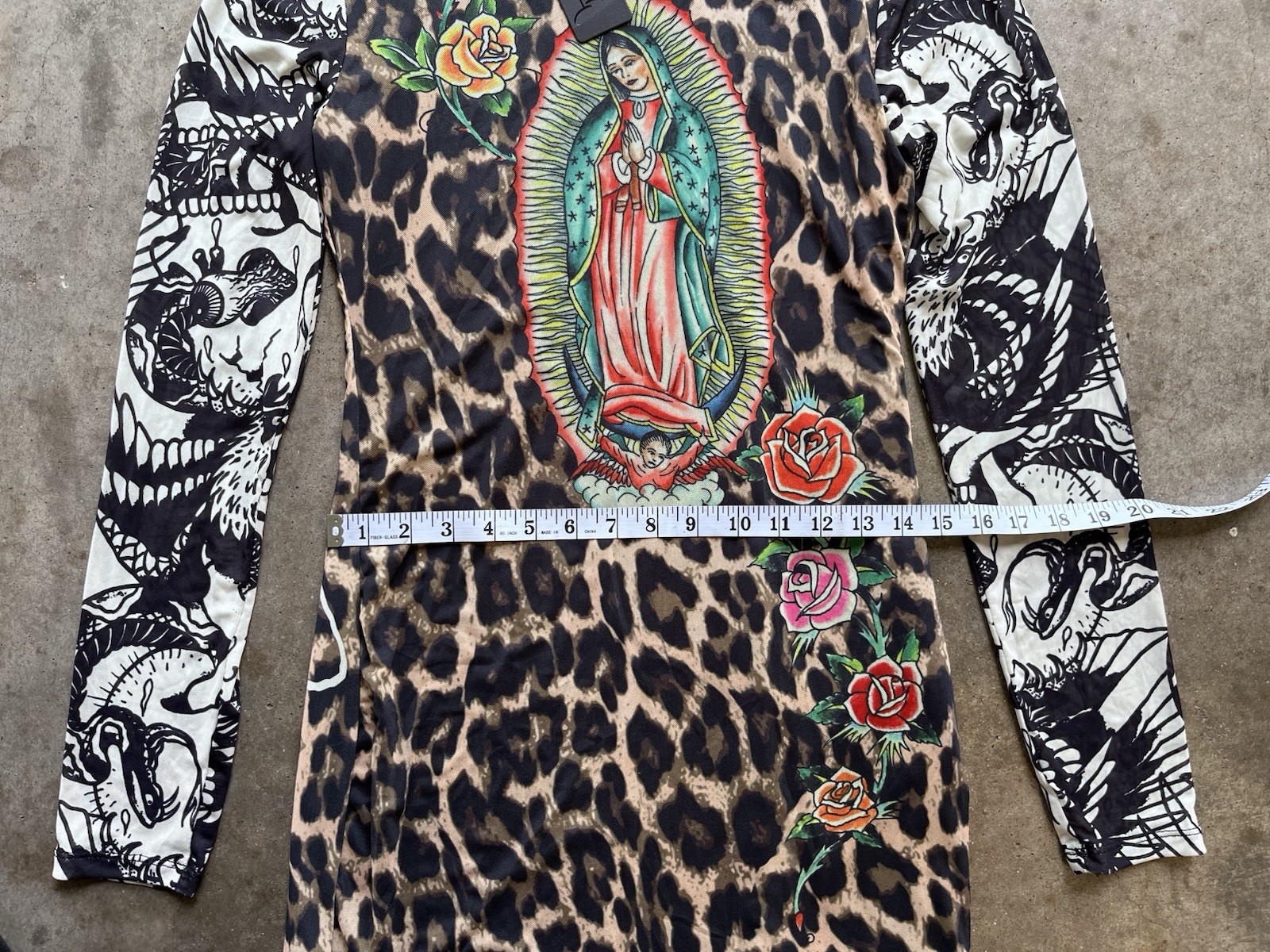 Ed Hardy Virgin, Mari Men’s Mini Leopard Print Dress Size S New With tags