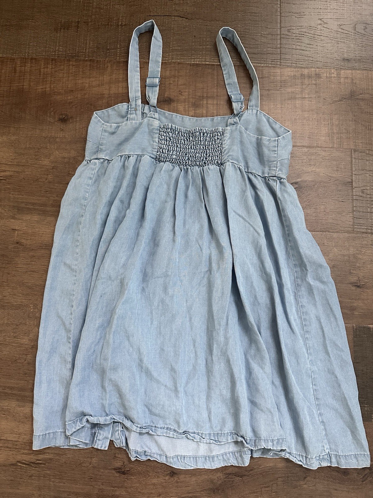 Urban Outfitters Side Button Chambray Denim Babydoll Medium Hps Length 33’