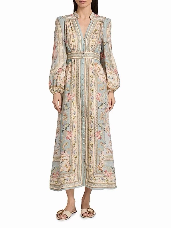 Zimmermann ROSELIGHT PLUNGE MIDI DRESS $ 950 Size 3