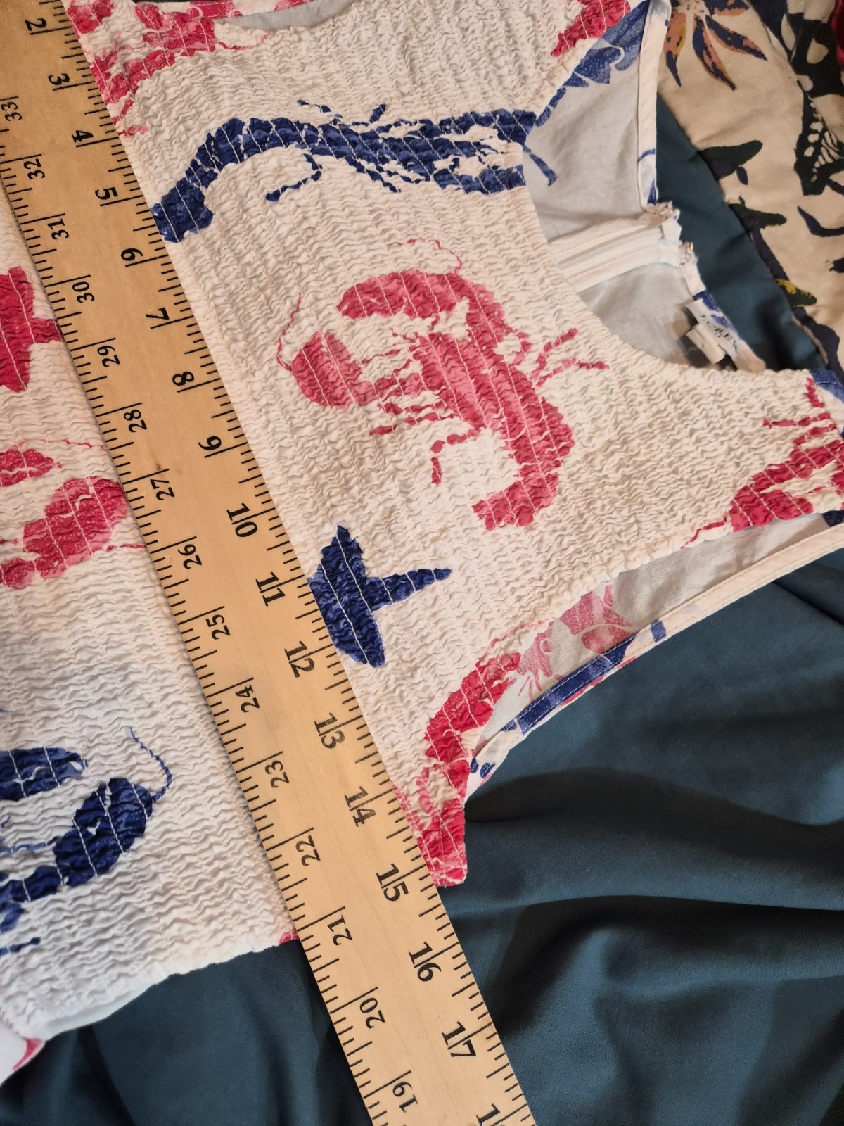 J. Crew Womens PM Midi Dress Nautical Lobster Print White Red Blue Coastal NWOT