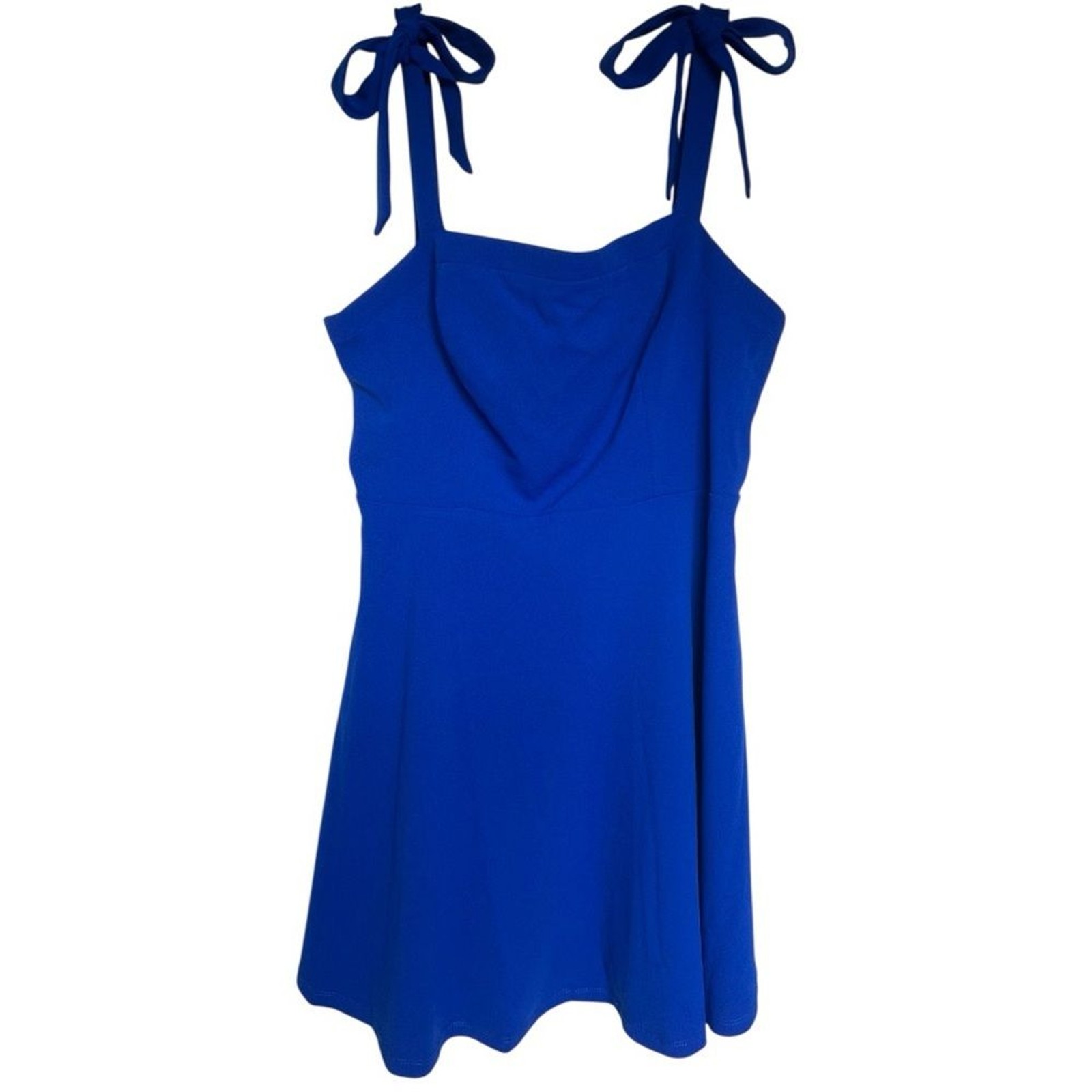 New! Miami for Francesca’s Royal Blue Tie-Shoulder Mini Dress L/XL