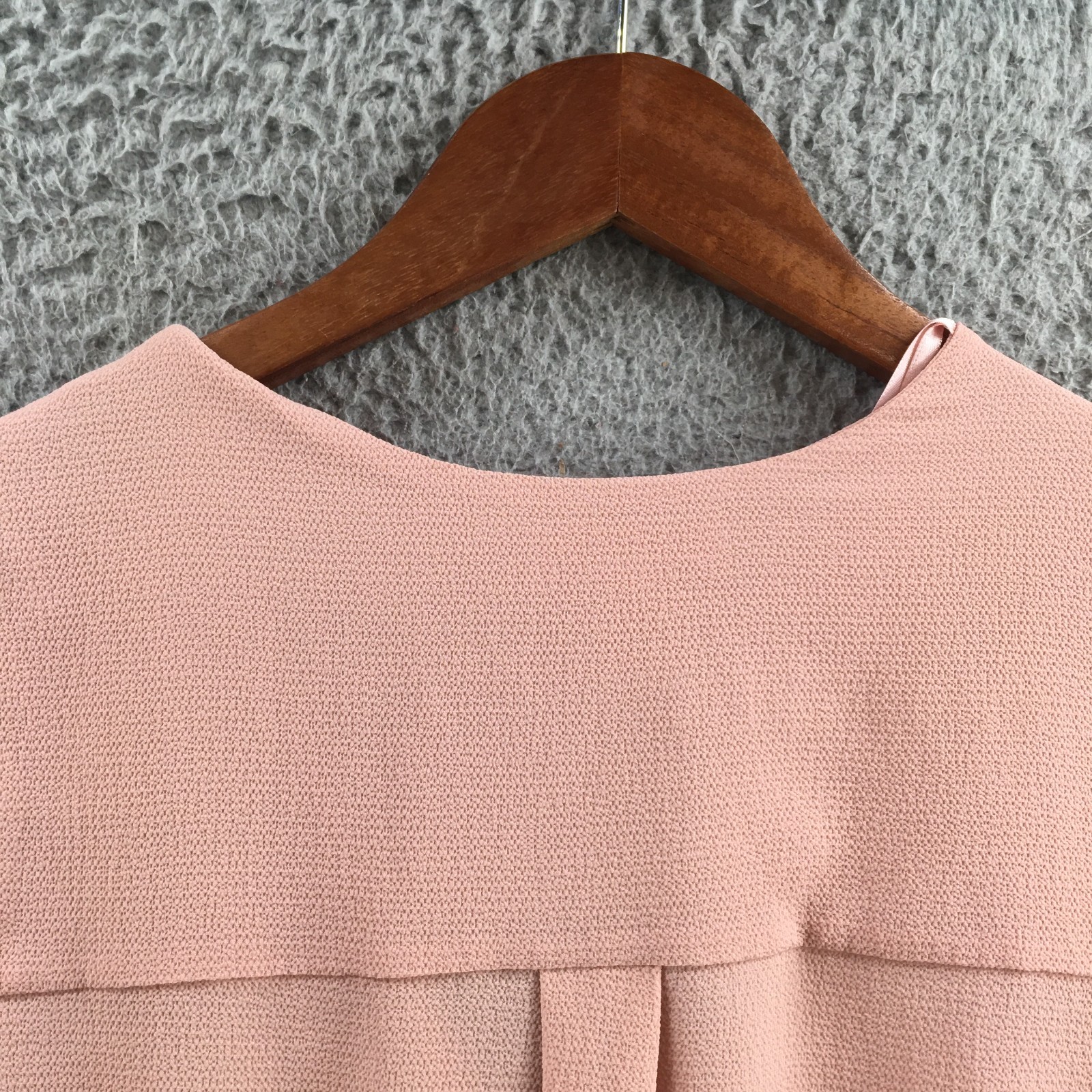 Monteau Fit & Flare Wrap Dress Womens Small Pink Short Sleeve Tie Waist Casual