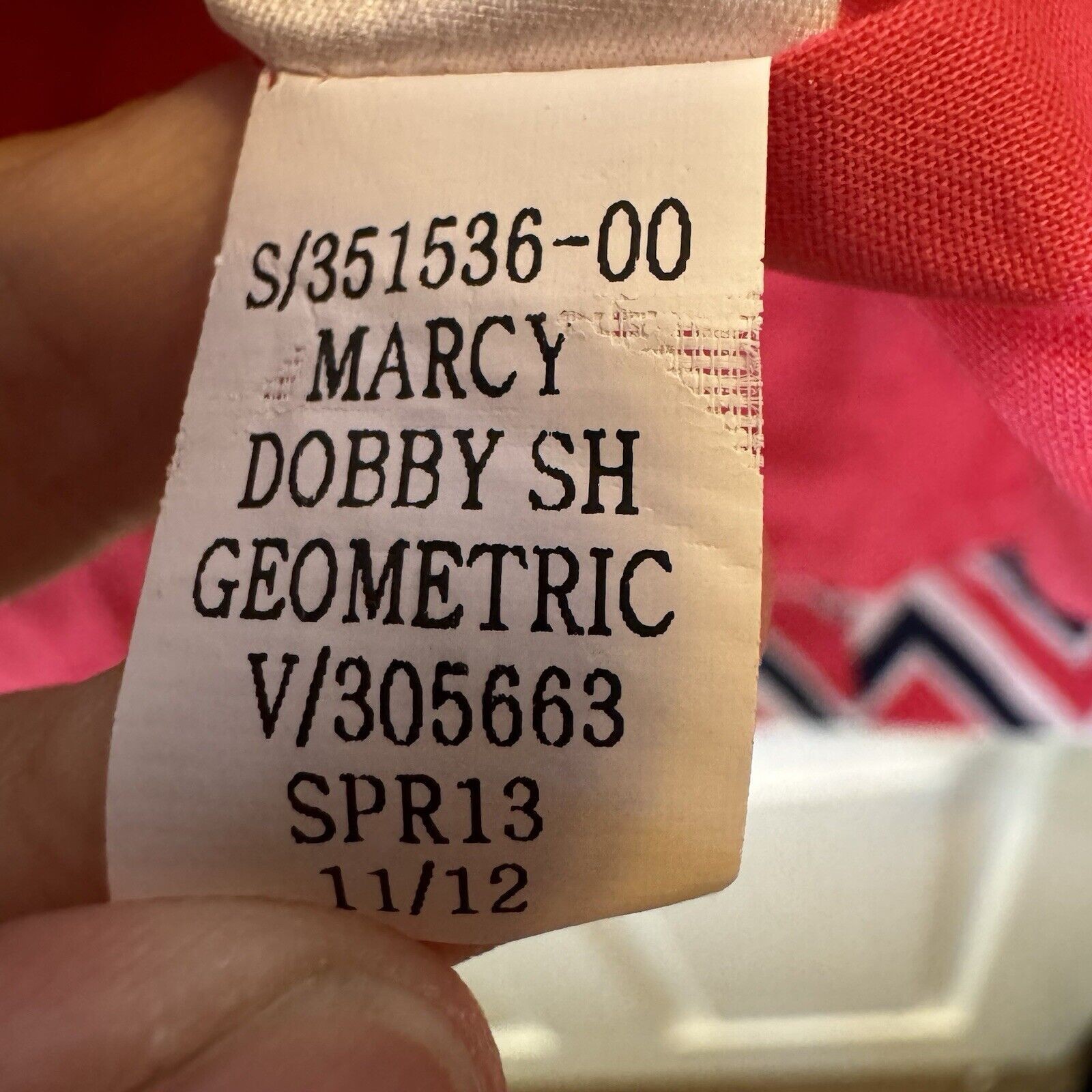 Gap Marcy Dobby Geometric A-Line Sheath Dress 10P Pink Navy
