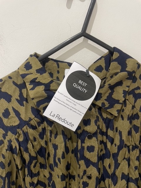 La Redoute Leopard Buttoned Down Shirt Dress Size 10 Belted Fitted RRP £65