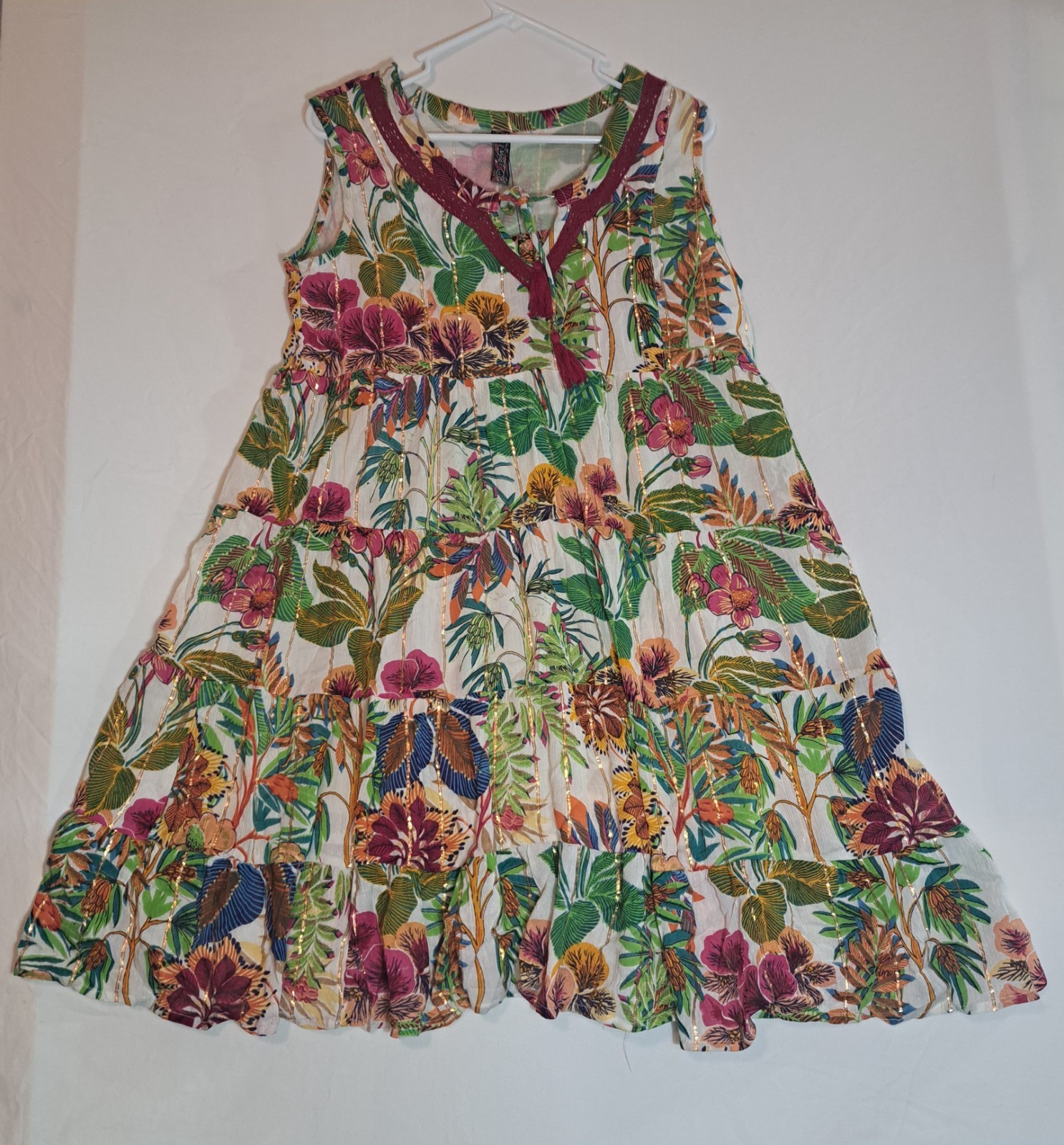 NWT Anthropologie Me 2 Magic Sz Large tuni Mini Dress Floral NEW