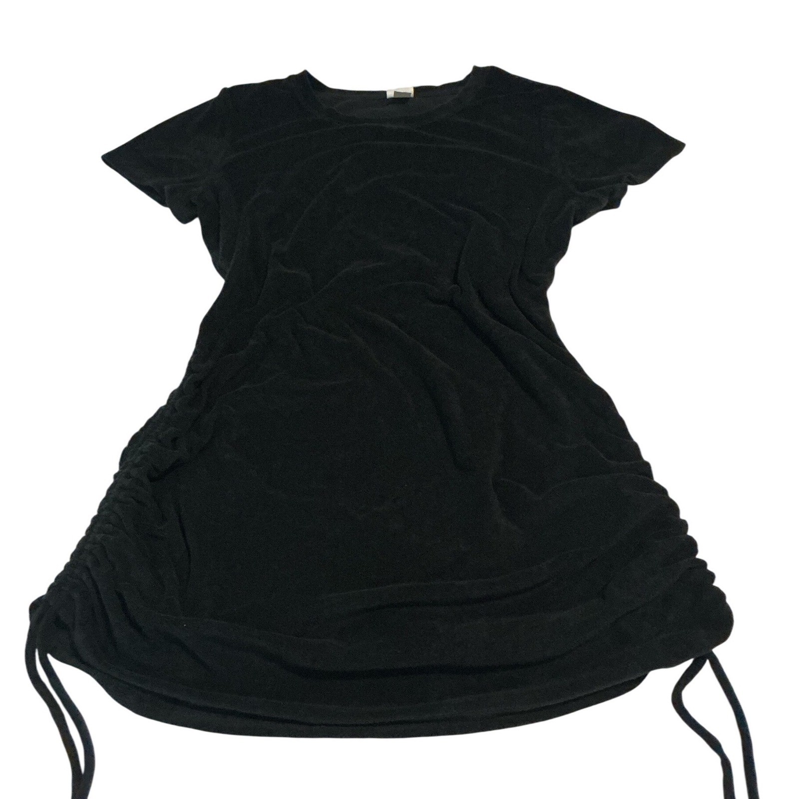 PINK Victoria’s Secret Mini Dress Womens XL Black Excellent Ruched Terry Cloth