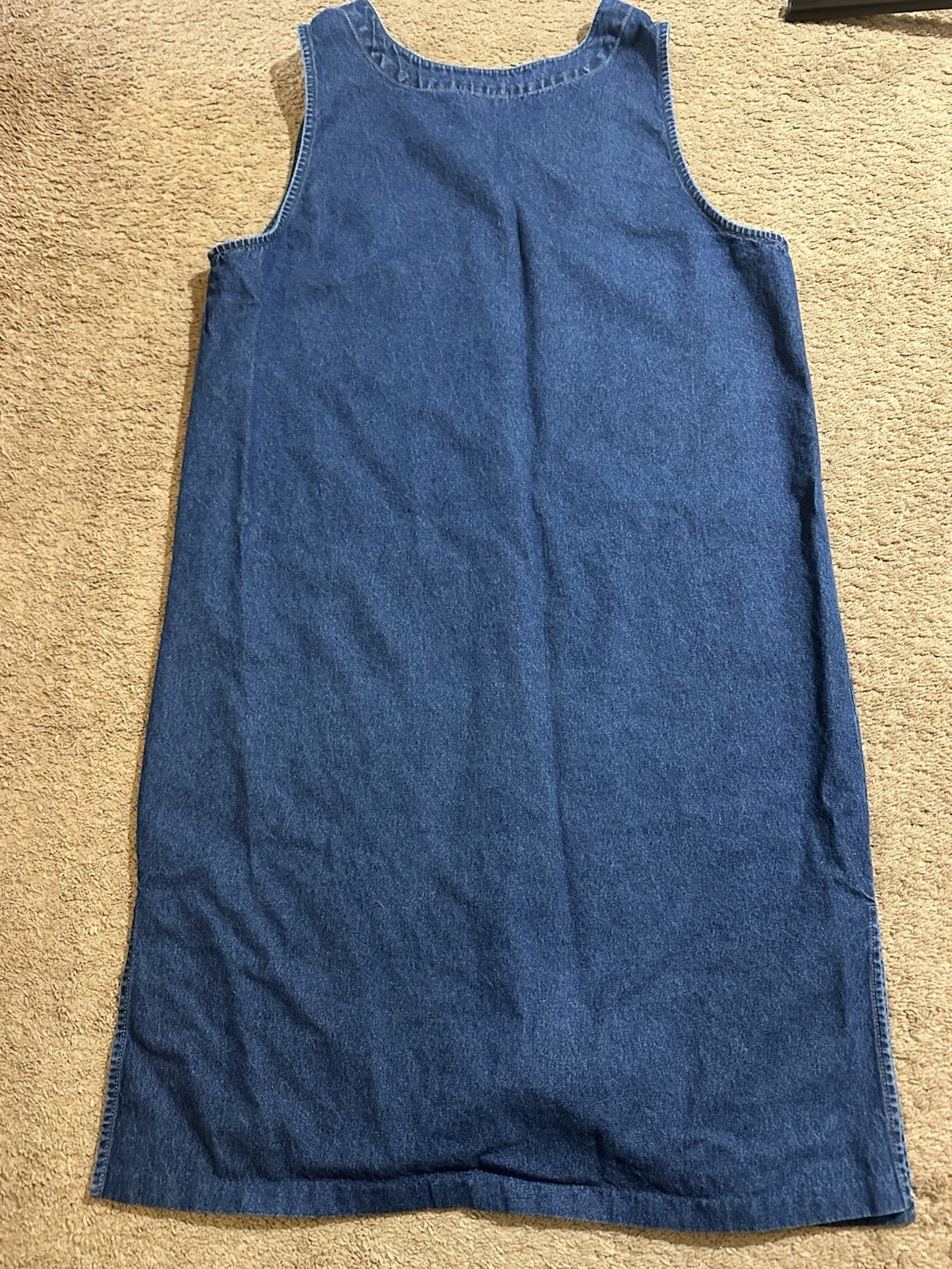 Vintage MPH Blues Womens Denim Embroidered Overall Size 2X Maxi Jumper Animals