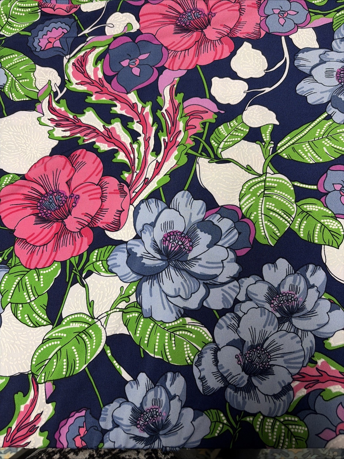 Perceptions NY Pink Blue Floral Midi Dress Sz L NWT Spring Easter Church Casual