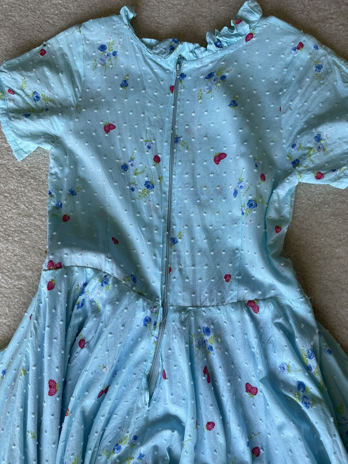 Handmade lolita inspired berry print dress