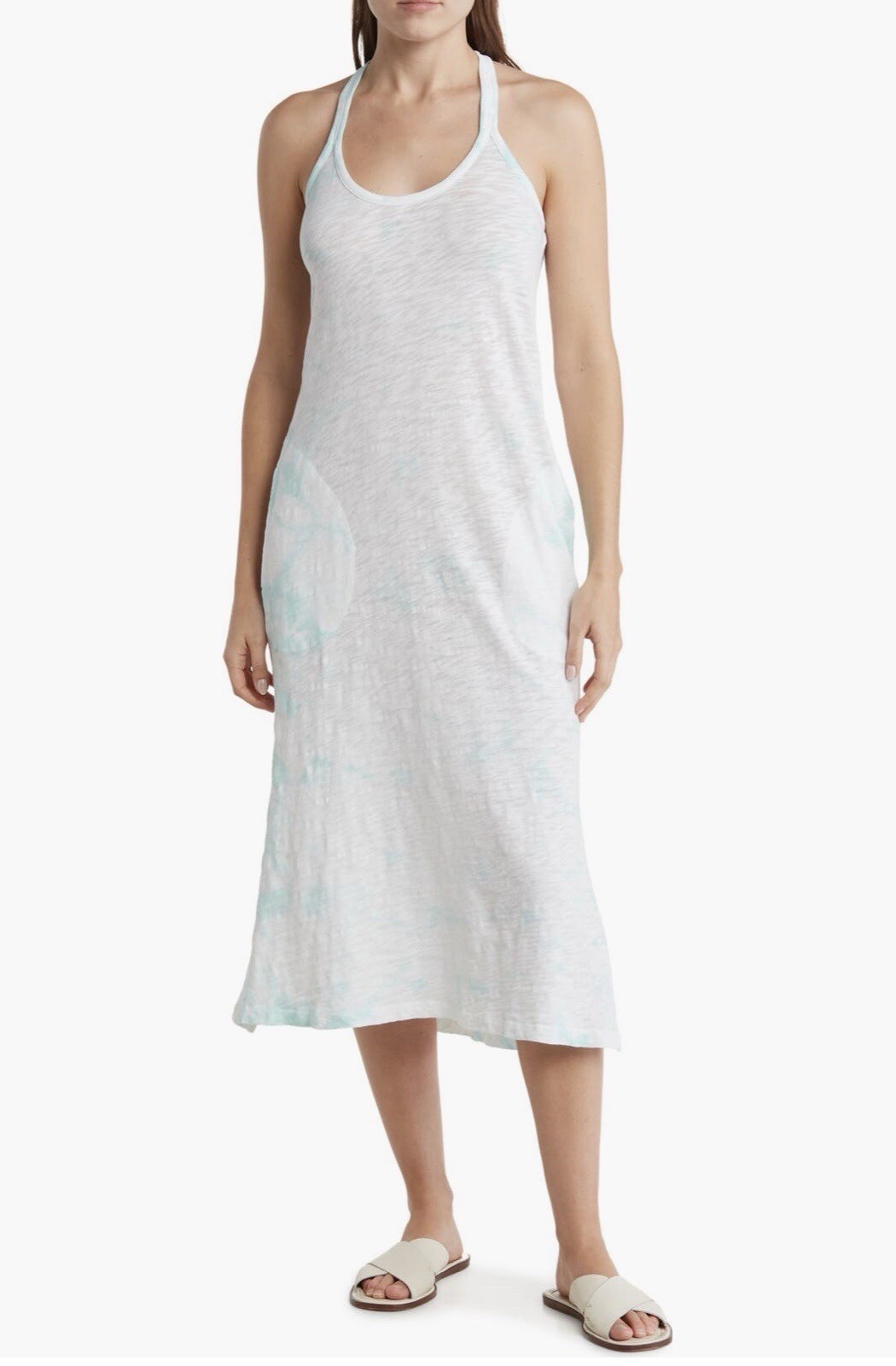 ATM Anthony Thomas Melillo Slub Trapeze Midi Dress Size XS Travel Comfort Beach