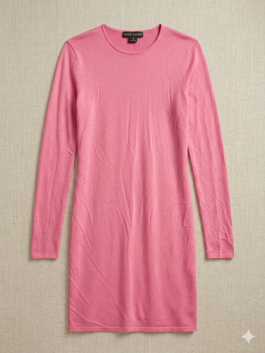 Ralph Lauren Black Label Pink Cashmere-Silk Blend Sweater Dress – Size M – NWOT