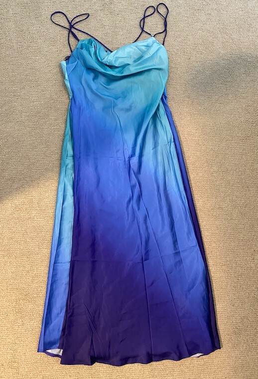 Saints & Secrets Sumara midi dress blue dress NWT size L