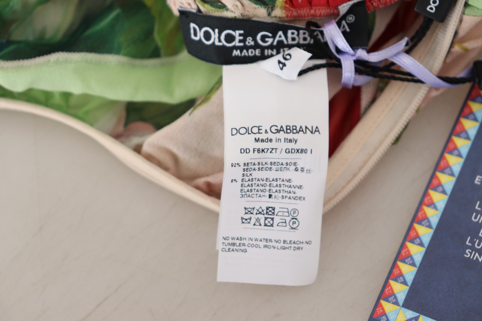 DOLCE & GABBANA Dress Multicolor Silk Floral Bodycon Sheath IT46/US12/XL 2930usd