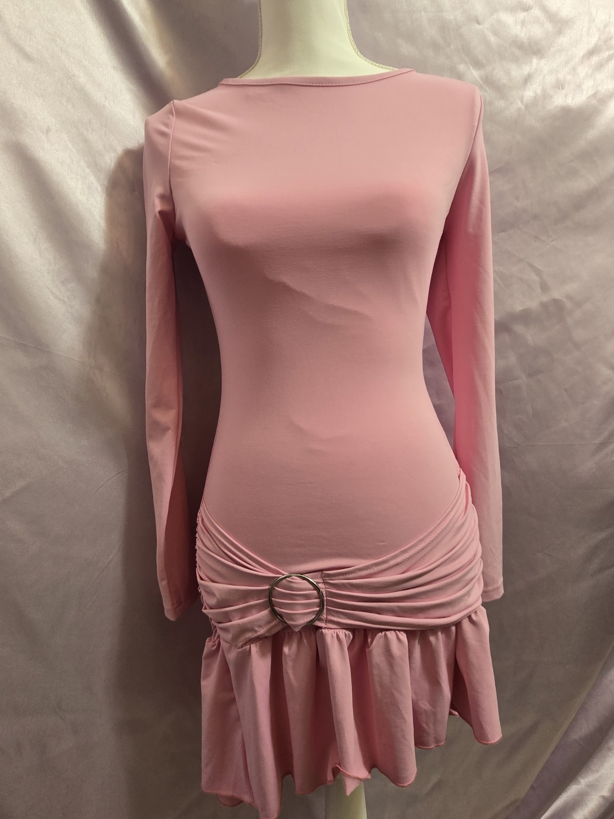 Shein Mini Long Sleeve Flounce Dress