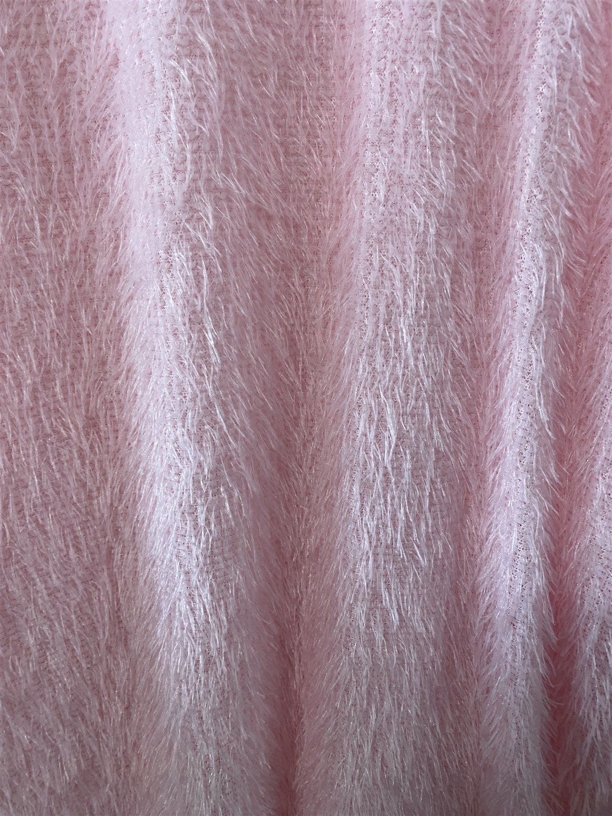 Women’s Lightweight Pink Fuzzy Midi Dress Long Shirt Long Sleeve Size Large