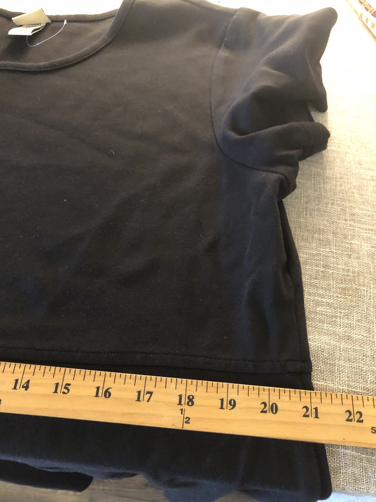 L.L. Bean Dress Womens XL Black Maxi Cotton Short Sleeve Stretch Classic