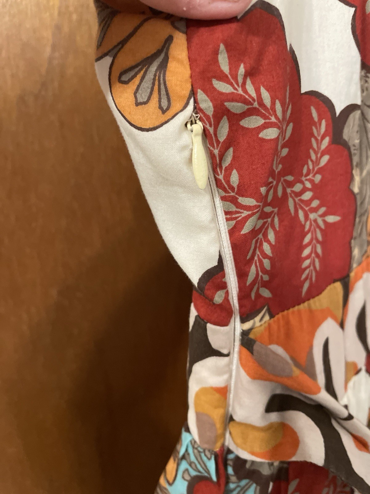 American Rag Dress Size M Lined Cotton Tie Back Empire Waist Comfy Flattering