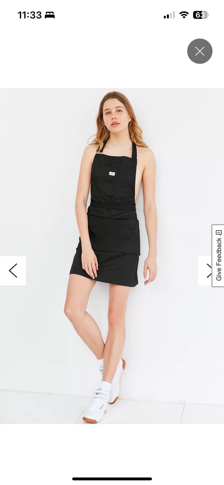 NWOT Dickies X UO Apron Mini Dress discontinue black size：Small