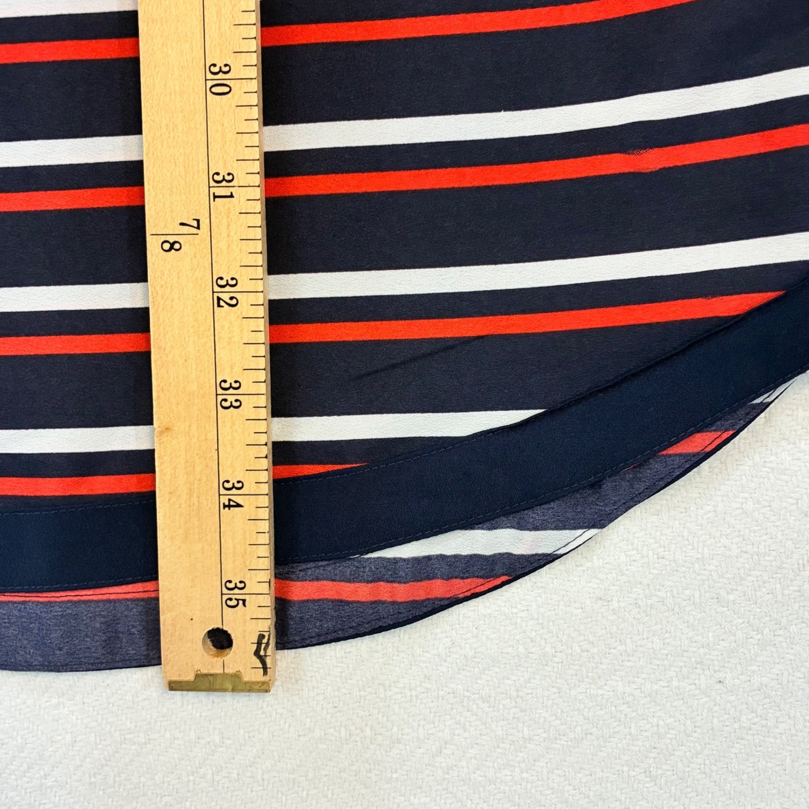Gap Shift Dress Striped Polyester Navy Red White Nautical Preppy Small