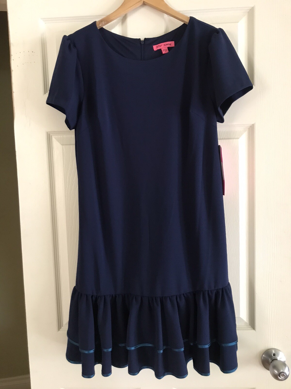 Betsy Johnson Women’s Ruffeled Indigo Dress Size 12
