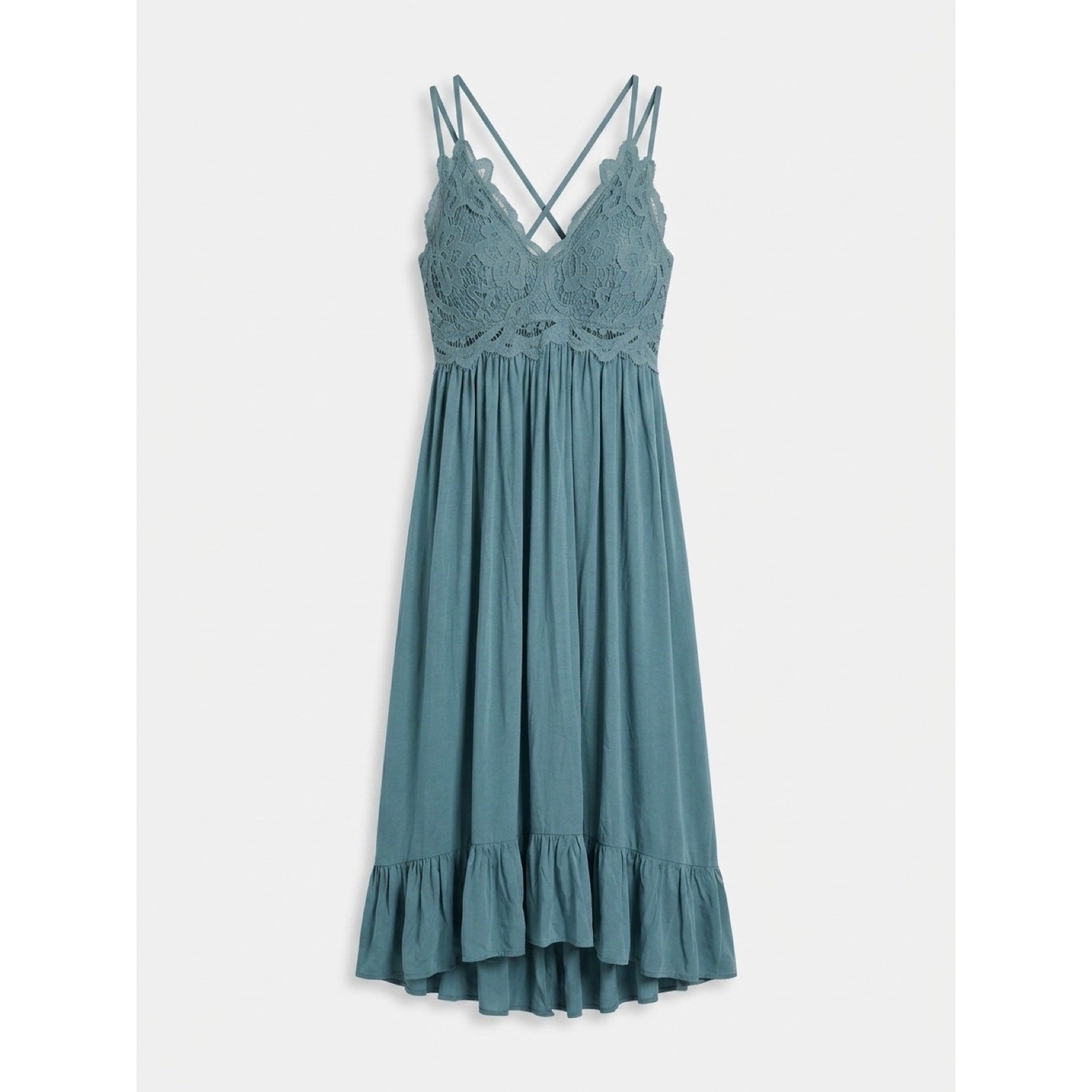 HAYDEN LOS ANGELES Boho Crochet Lace Maxi Dress NWT LARGE