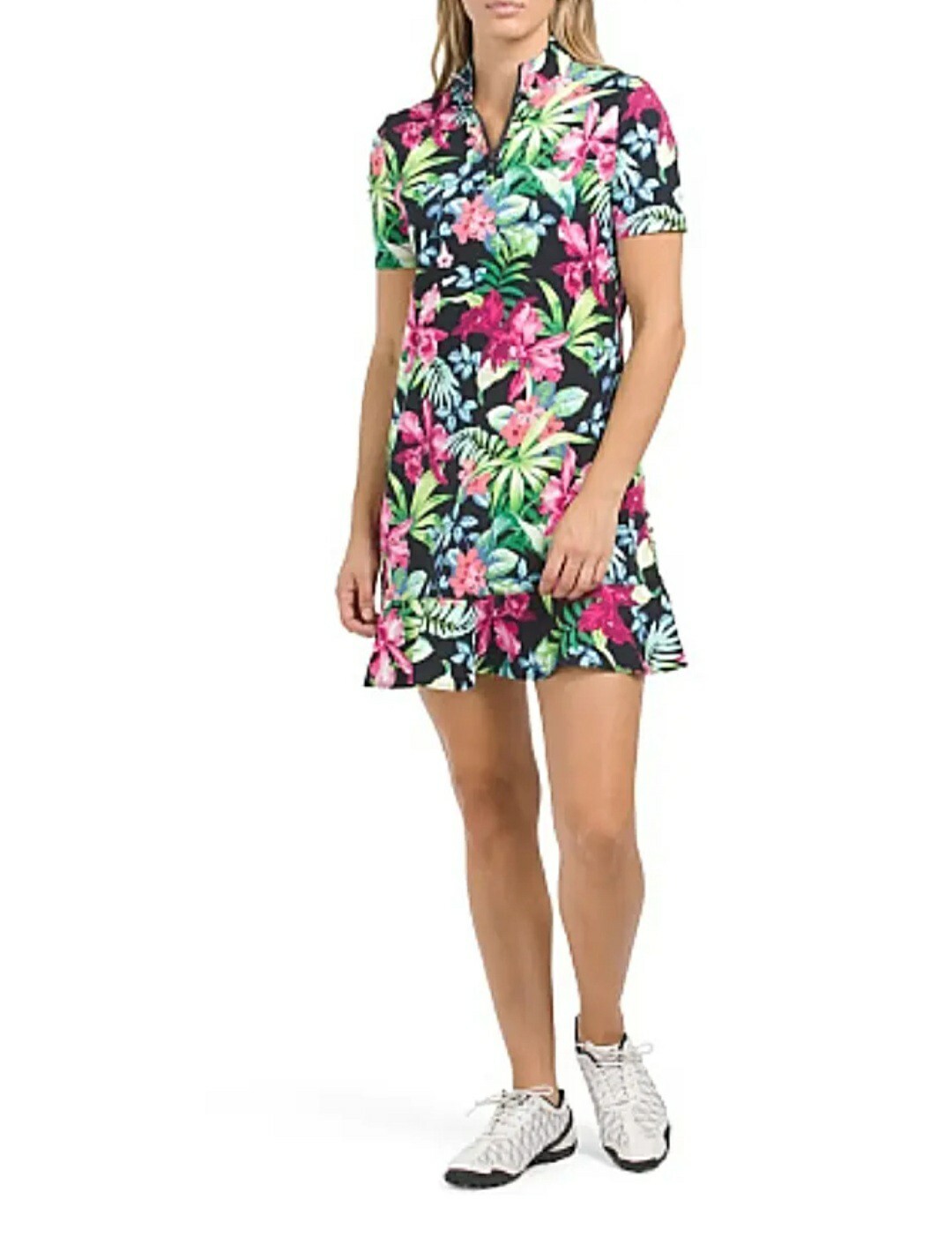 Tommy Bahama Golf Tennis Beach Dress Floral 1/4- Zip Sizes M, L & XL