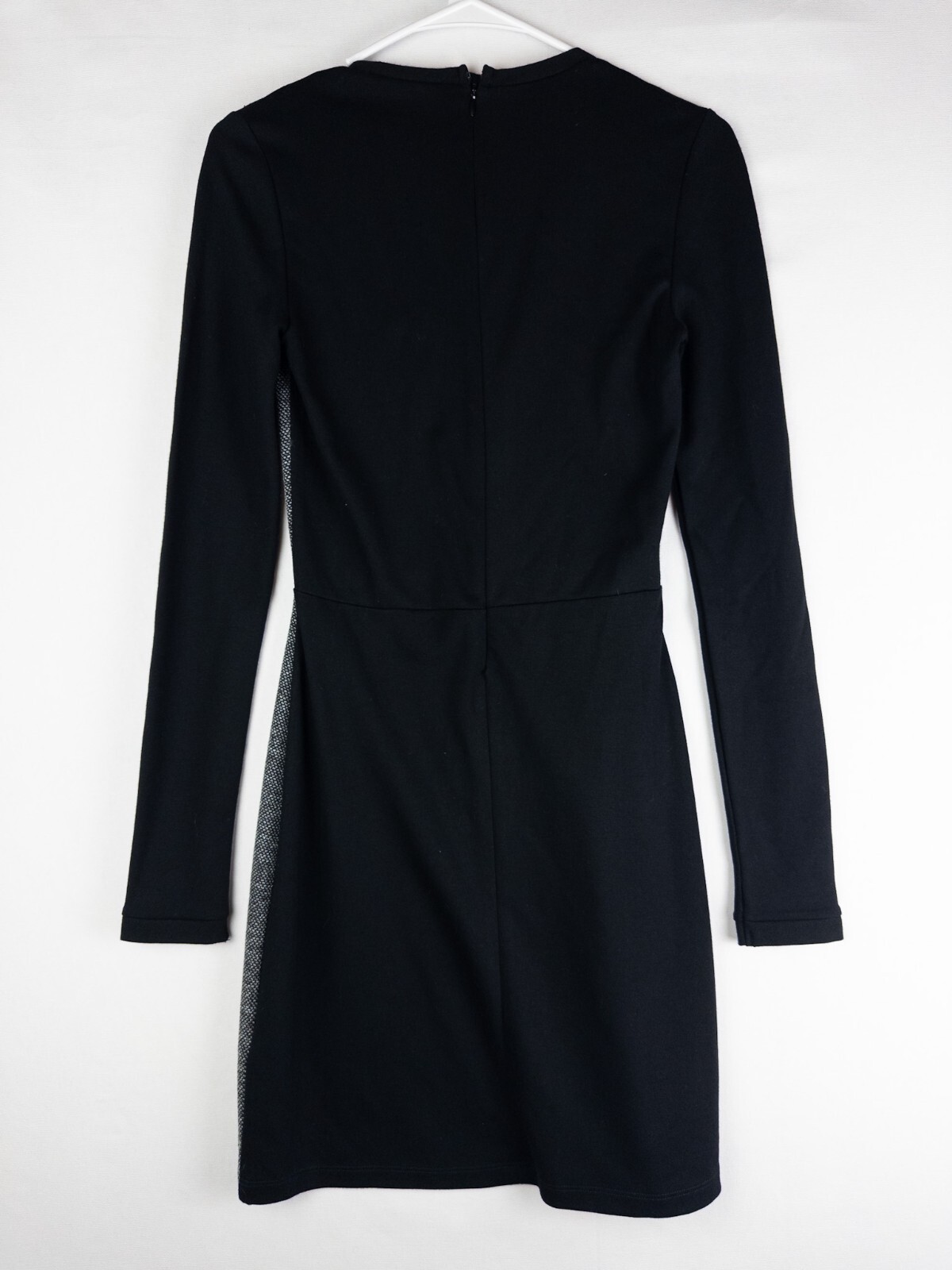 NWT $148 French Connection Olivia Texture Dress 4 Gray Colorblock Knee Length