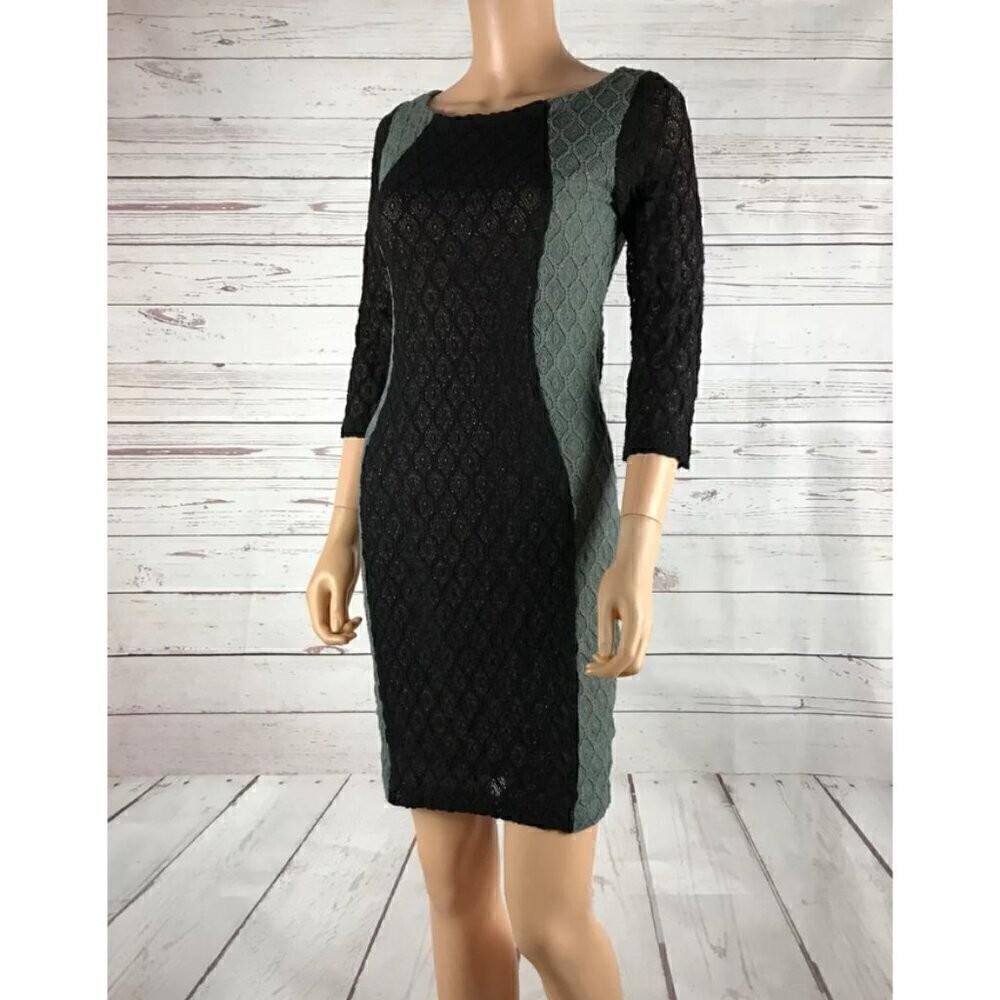 Bailey 44 Knit Lace Colorblock Sheath Dress NWT MEDIUM