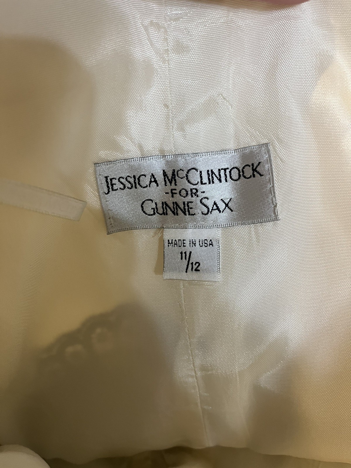 Jessica McClintock for Gunne Sax Black/White Strapless Midi Party Dress Sz 11/12