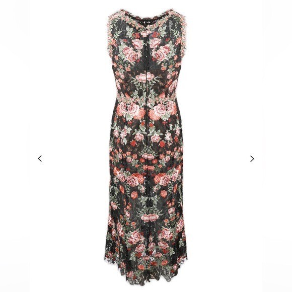 MARCHESA***Floral Guipure Lace Midi Dress***US 6 $795