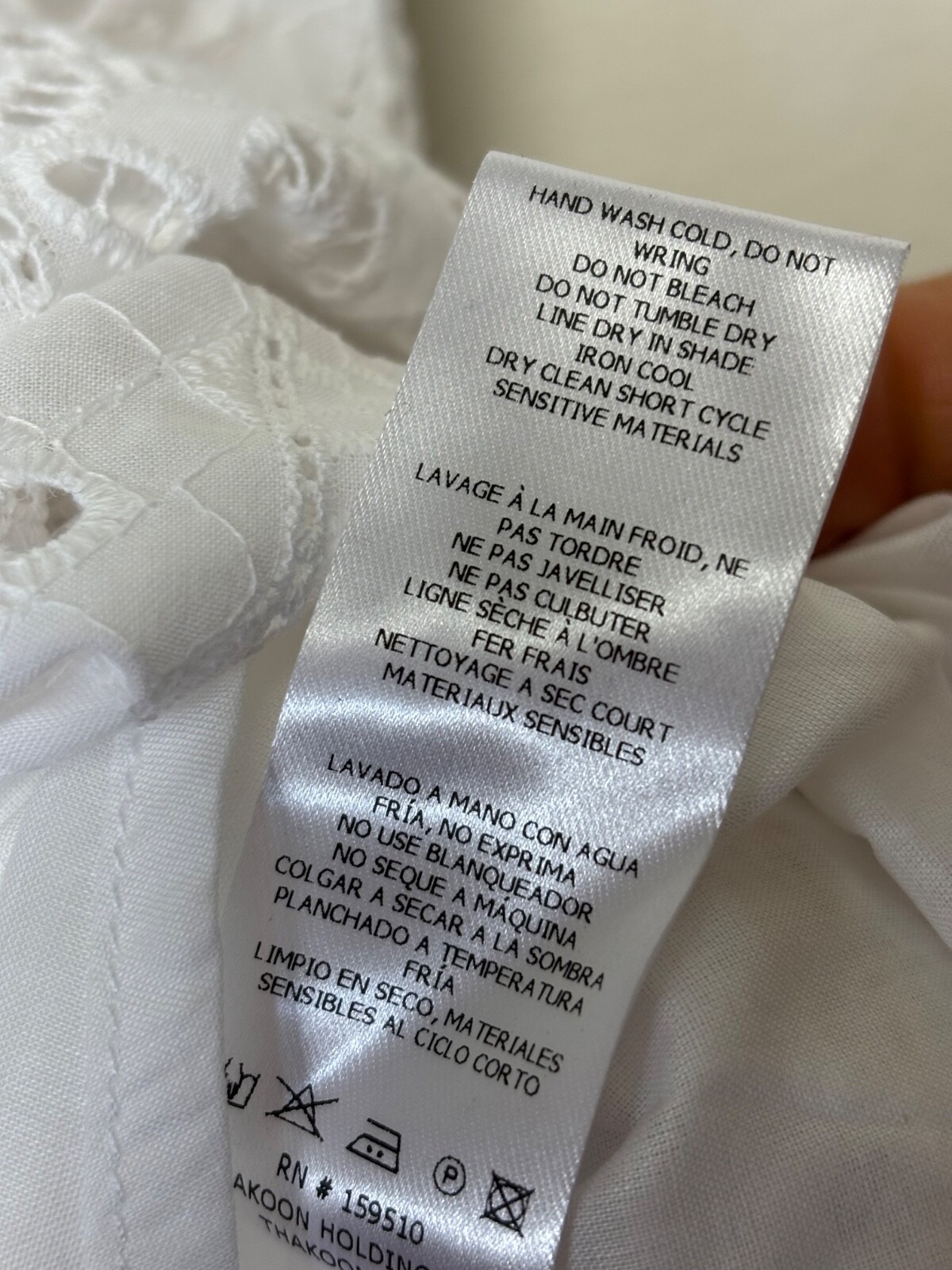 Thakoon white Eyelet Combo Trapeze long Dress Size 2 NWT smocked waist summer