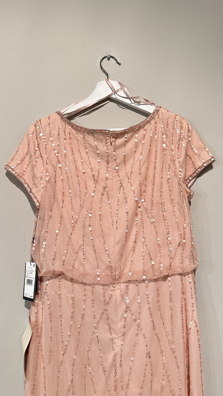 NWT Adrianna Papell Embellished Beaded Blouson Gown Women Dress 14 Party Wedding