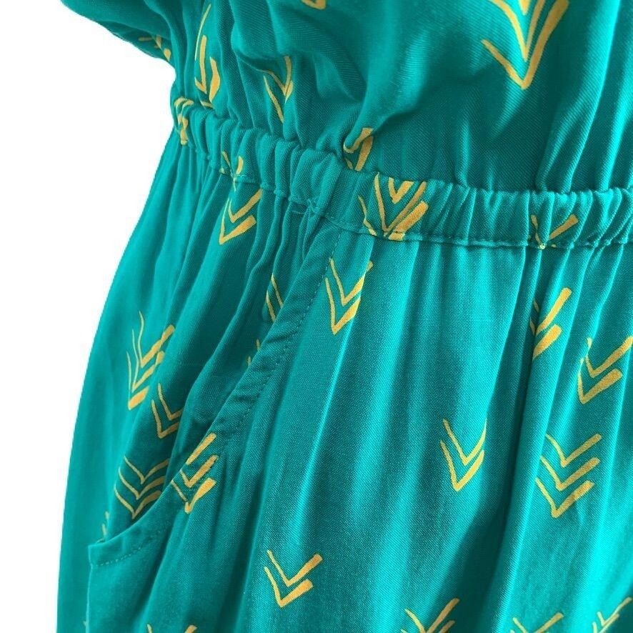 Mossimo Chevron Arrow Print Sundress Cut Out Back Elastic Waist Sleeveless S
