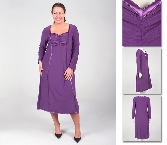 NEW! Zaftique SWEET SERENADE Dress PURPLE (Only One) 0Z / 14 / Large L