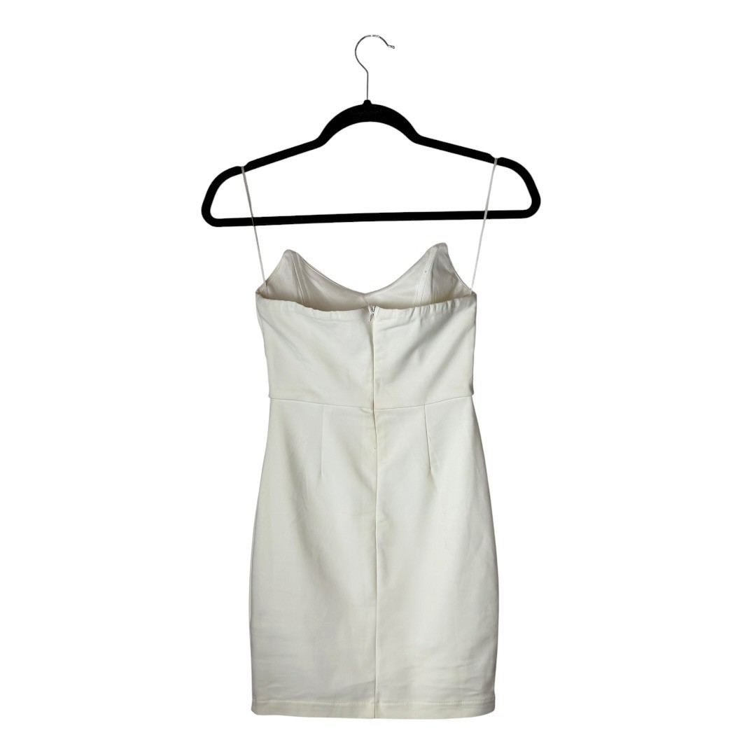 Superdown Stevie Mini Dress Womens XS White Strapless Boned Party Cocktail