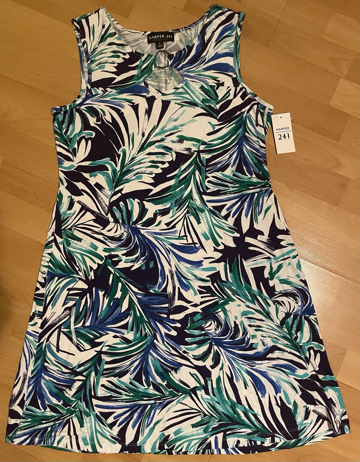 Harper 241 Colorful Tropical Print Spring/Summer Dress Women’s Size Large NWT