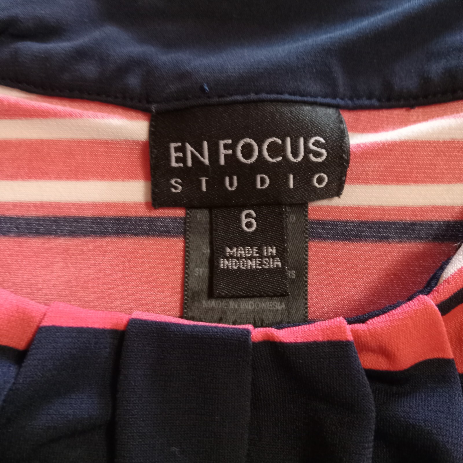 En Focus Studio Women’s Size 6 Striped Sleeveless Dress Lightweight Cool Comfort