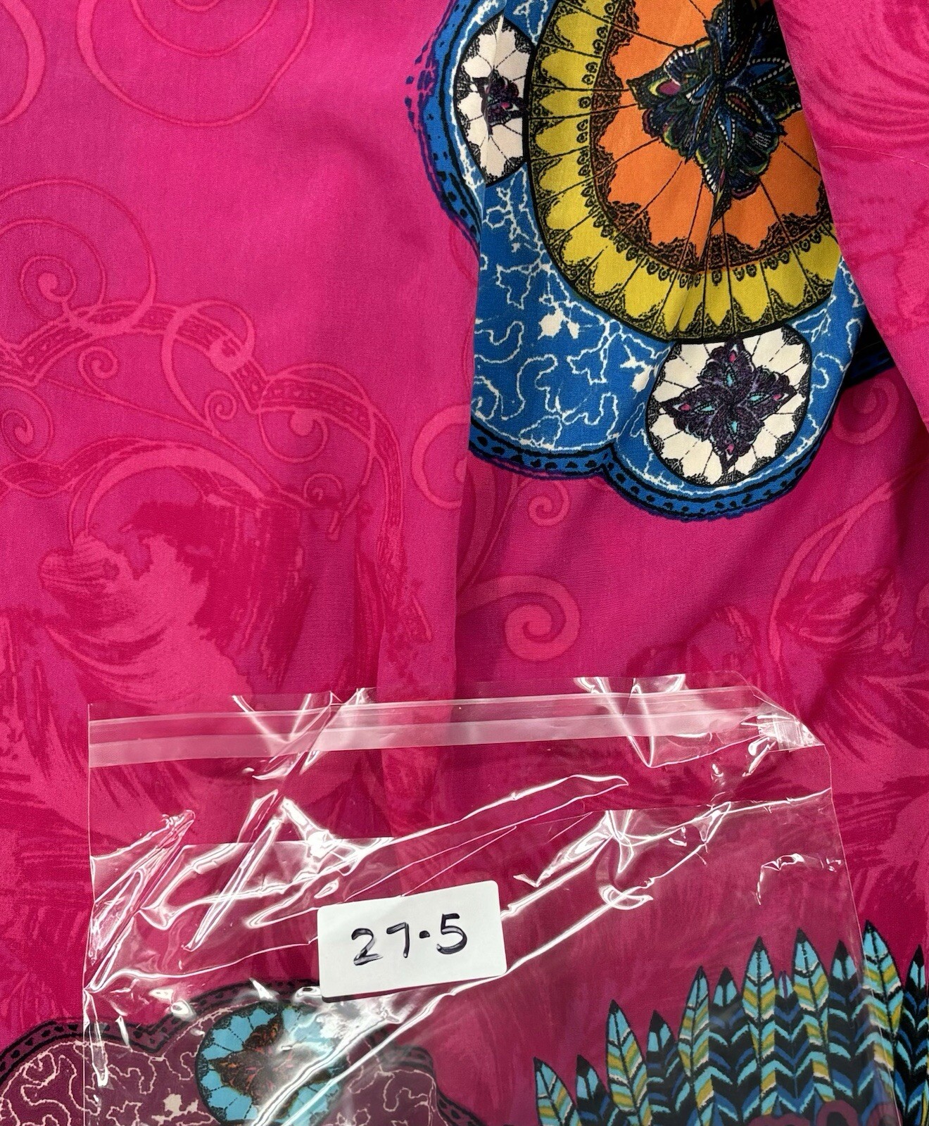 Pink Owl Whimsy Boho Bright Pink Mandalas One Sleeve / Shoulder Dress Women’s S