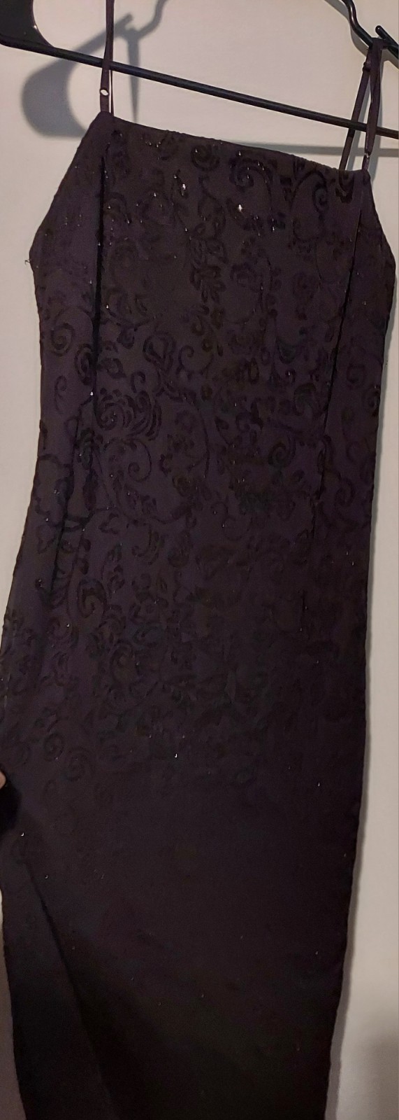 Y2K Sequin Paisley Maxi Evening Slip Dress Whimsigoth Glam M Prom Homecoming
