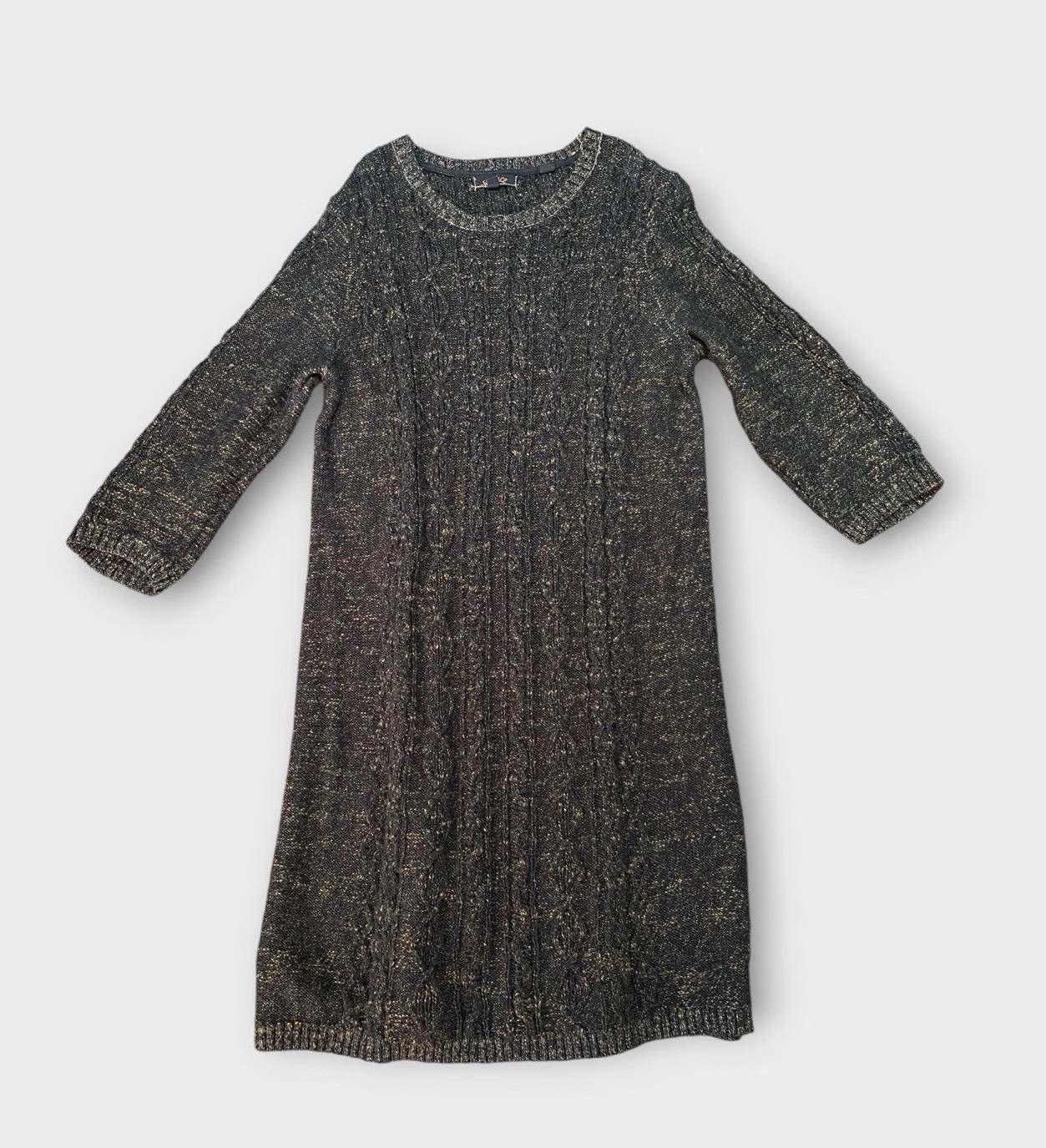 Fat Face Cable Knit Style Jumper Dress Size Uk 14