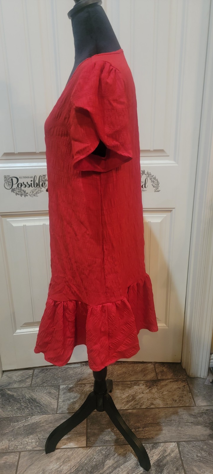 Red dress size lg NEW WOT