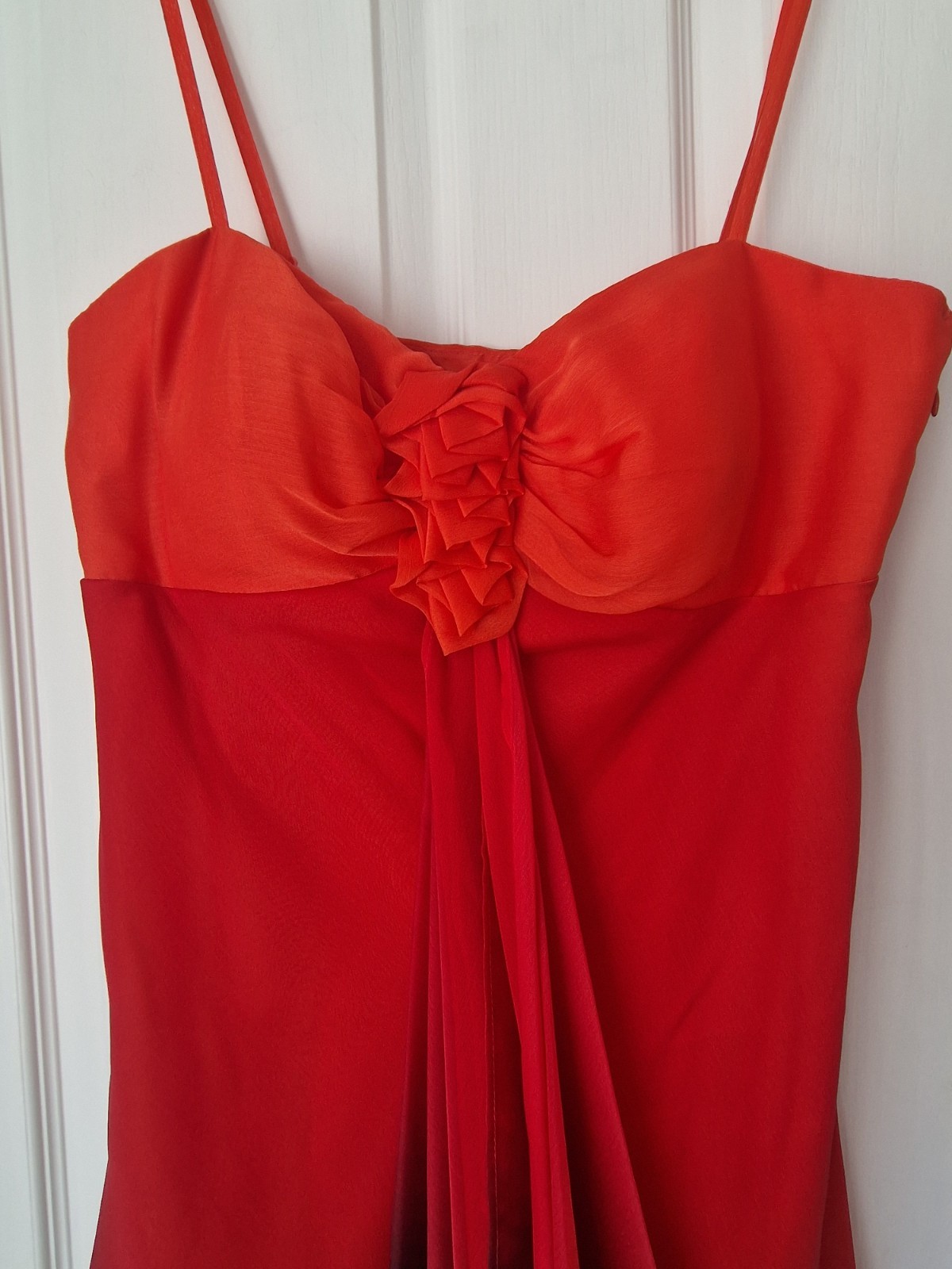 #ladies Debut Knee Length Dress Special Occasion Ombre Red/black. Size 12