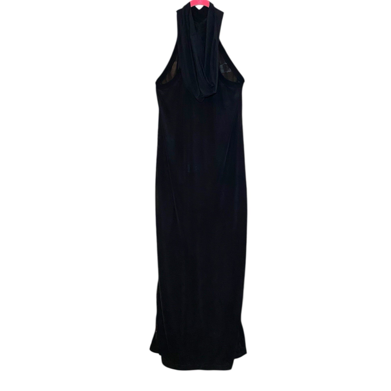 Dolls Kill Mesh Hooded Side Slit Maxi Dress Size Large Witchy Goth