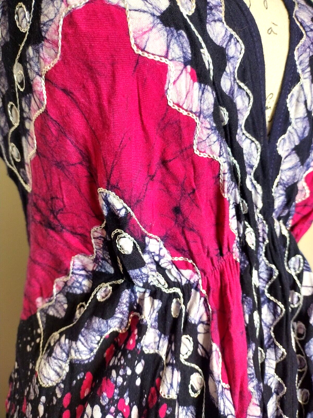Advance Apparels Halter Dress, Hippie Boho, Handkerchief, Tye Die, Embroidered