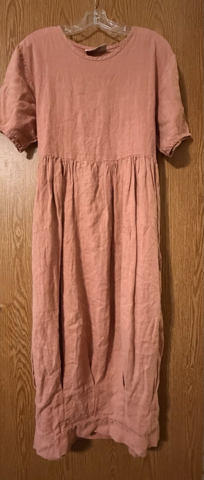 Aly Wear Linen Dress Size Medium Orange Made In Pennsylvania