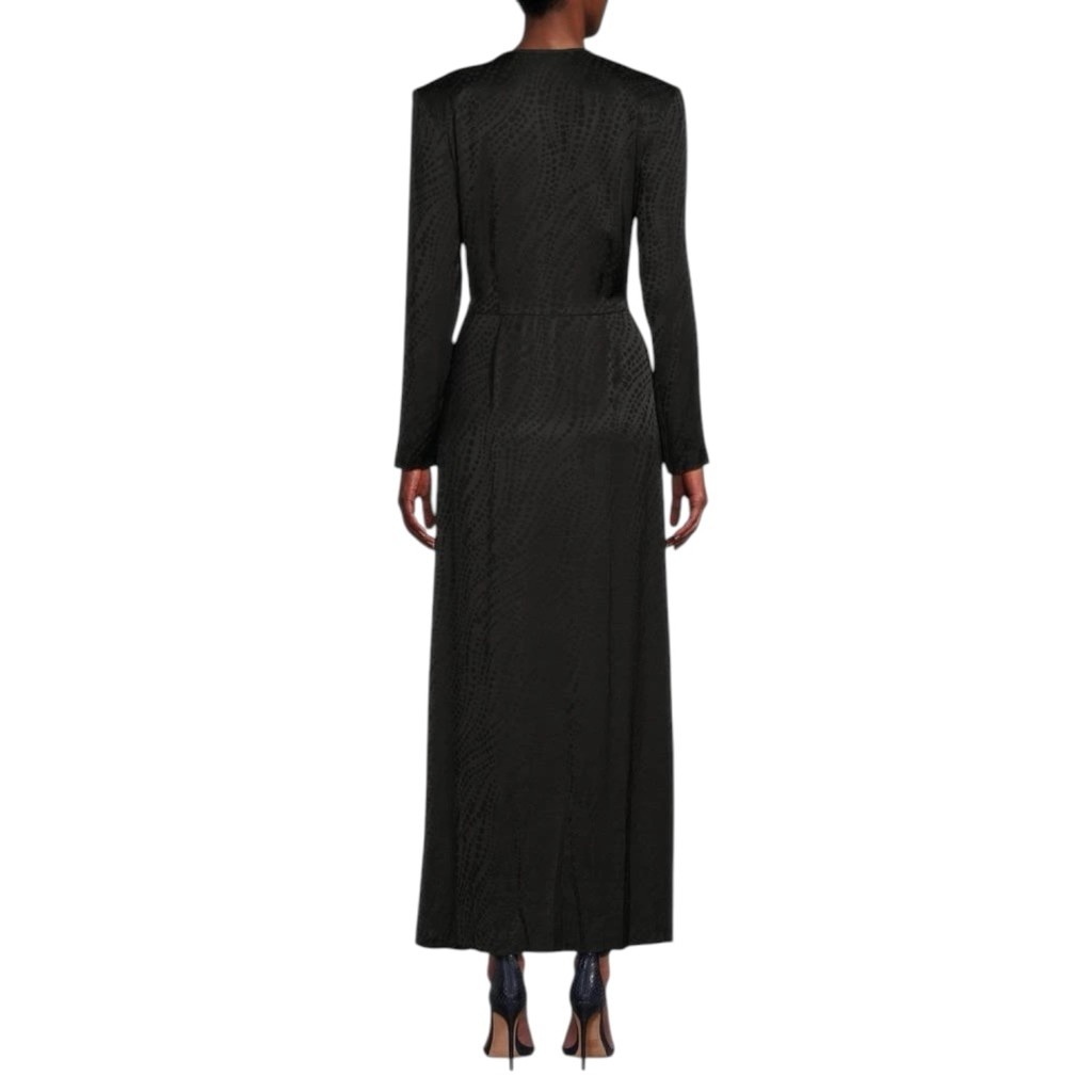THE KOOPLES Dot Jacquard Empire Waist Maxi Dress Black – Size Small