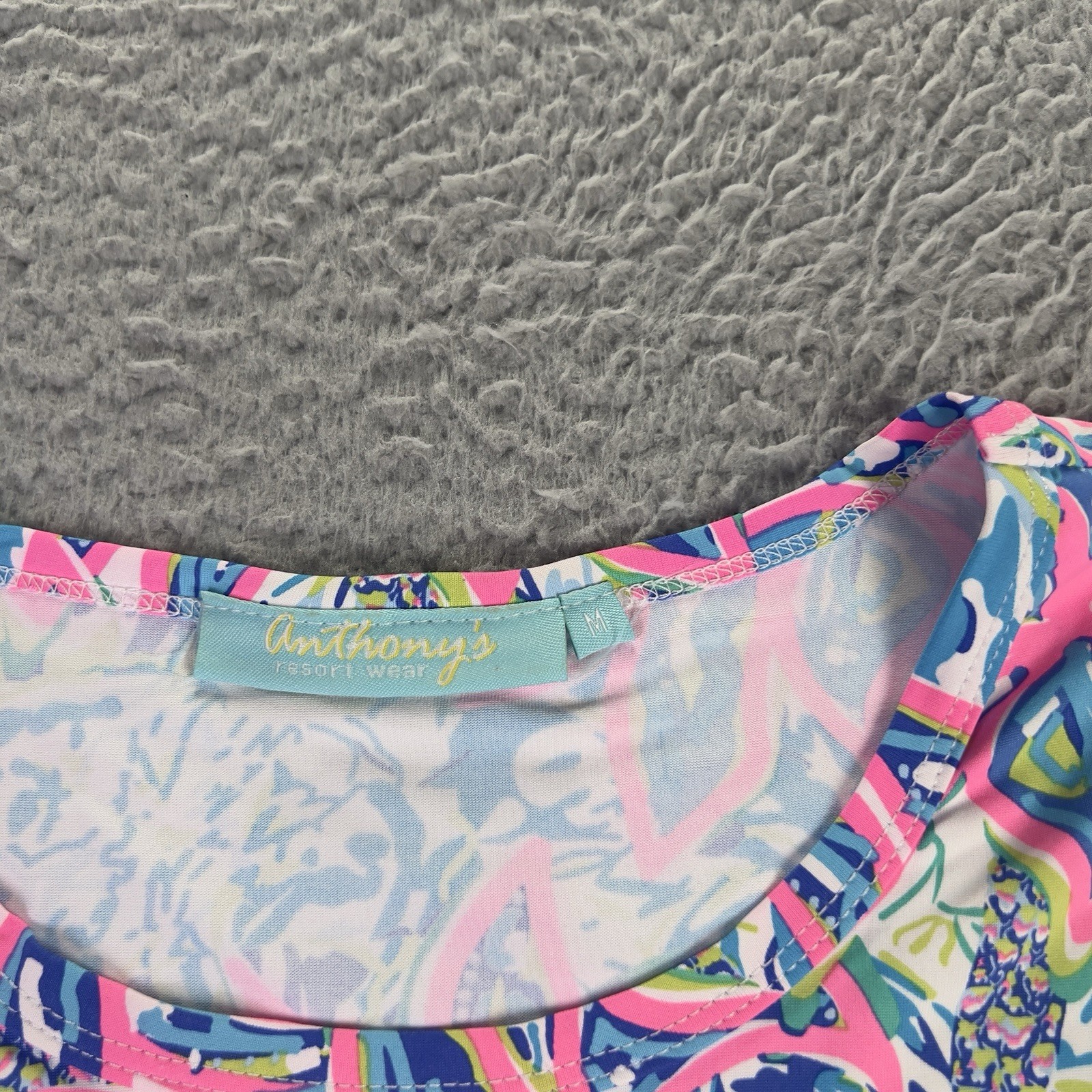 Anthonys Resort Wear Dress Womens Medium Multicolor Floral Casual Active Preppy