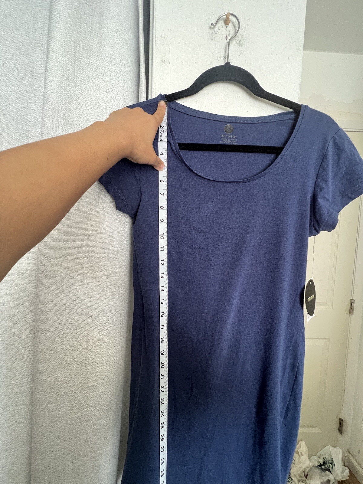 Cotton On Women Size Small Washed Navy Blue Bodycon T-Shirt Dress Short Sleeve