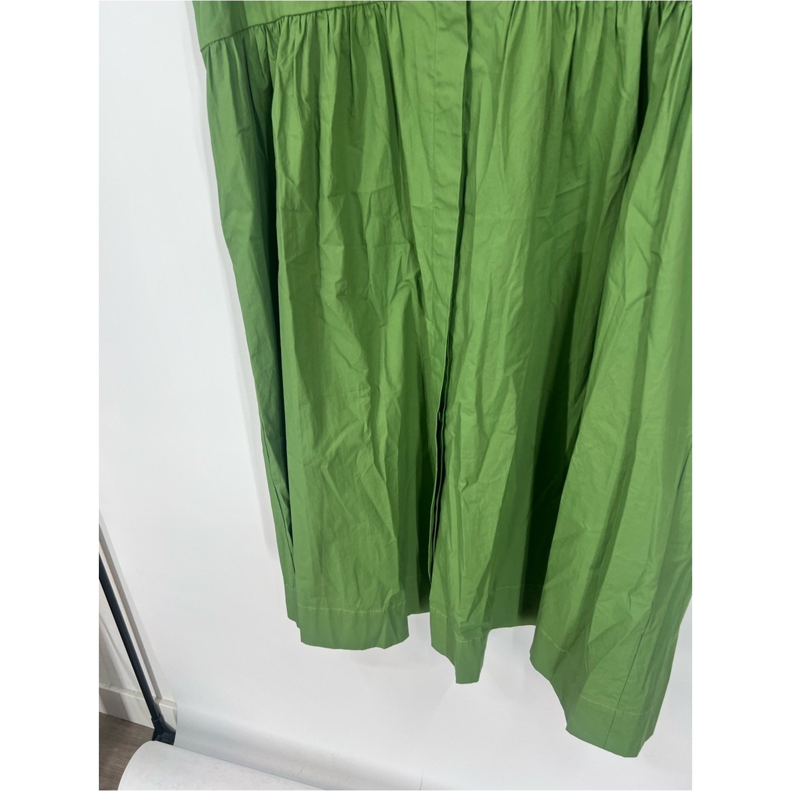 Maye Size 2XL Harper Button-Front Midi Shirt Dress Apple Green